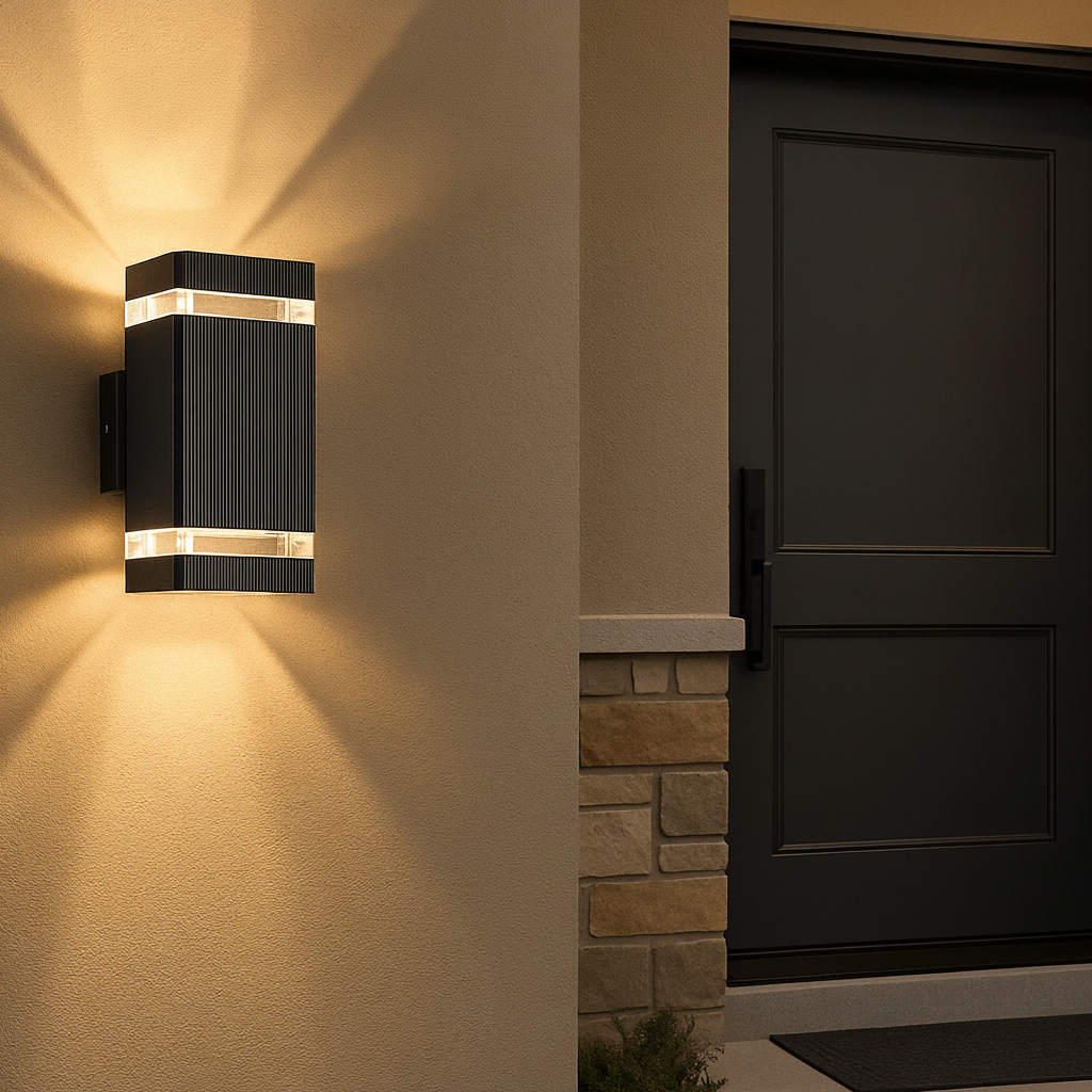 Outdoor Wall Lights Up and Down, Outdoor Lights IP65, Exterior Wall Light in Black, Garden Lights for Facade_06