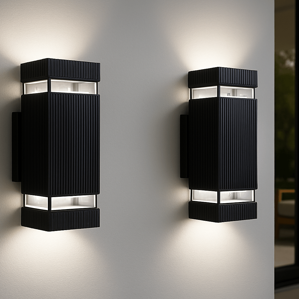 Outdoor Wall Lights Up and Down, Outdoor Lights IP65, Exterior Wall Light in Black, Garden Lights for Facade_07