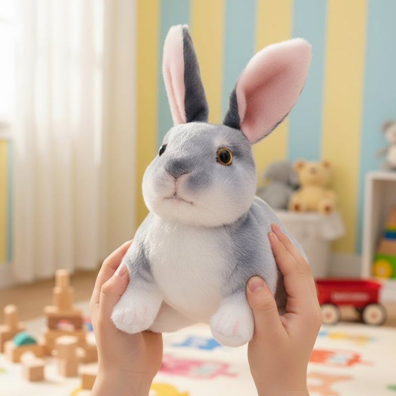Easter Bunny Toy Rabbit 20 cm, Realistic Plush Rabbit for Easter Decoration, Rabbit Teddy for Easter Gifts