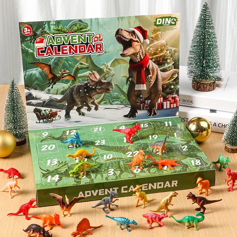 Kids Advent Calendar with 24 Dinosaur Toys, Christmas Countdown with Dinosaur Fossils, Dino Stocking Filler_02