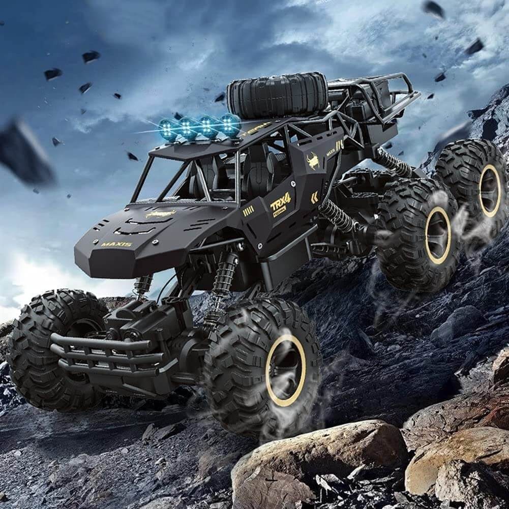 Remote Control Monster Truck with LED Lights, Off Road RC Car, Radio Controlled Car with Six Driven Wheels_01