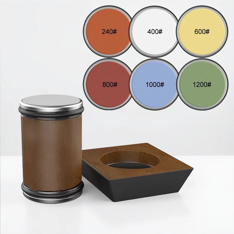 Knife Sharpeners, Rolling Knife Sharpener with Diamond Sharpening Stone, Kitchen Knife Sharpener with Wooden Platform_06