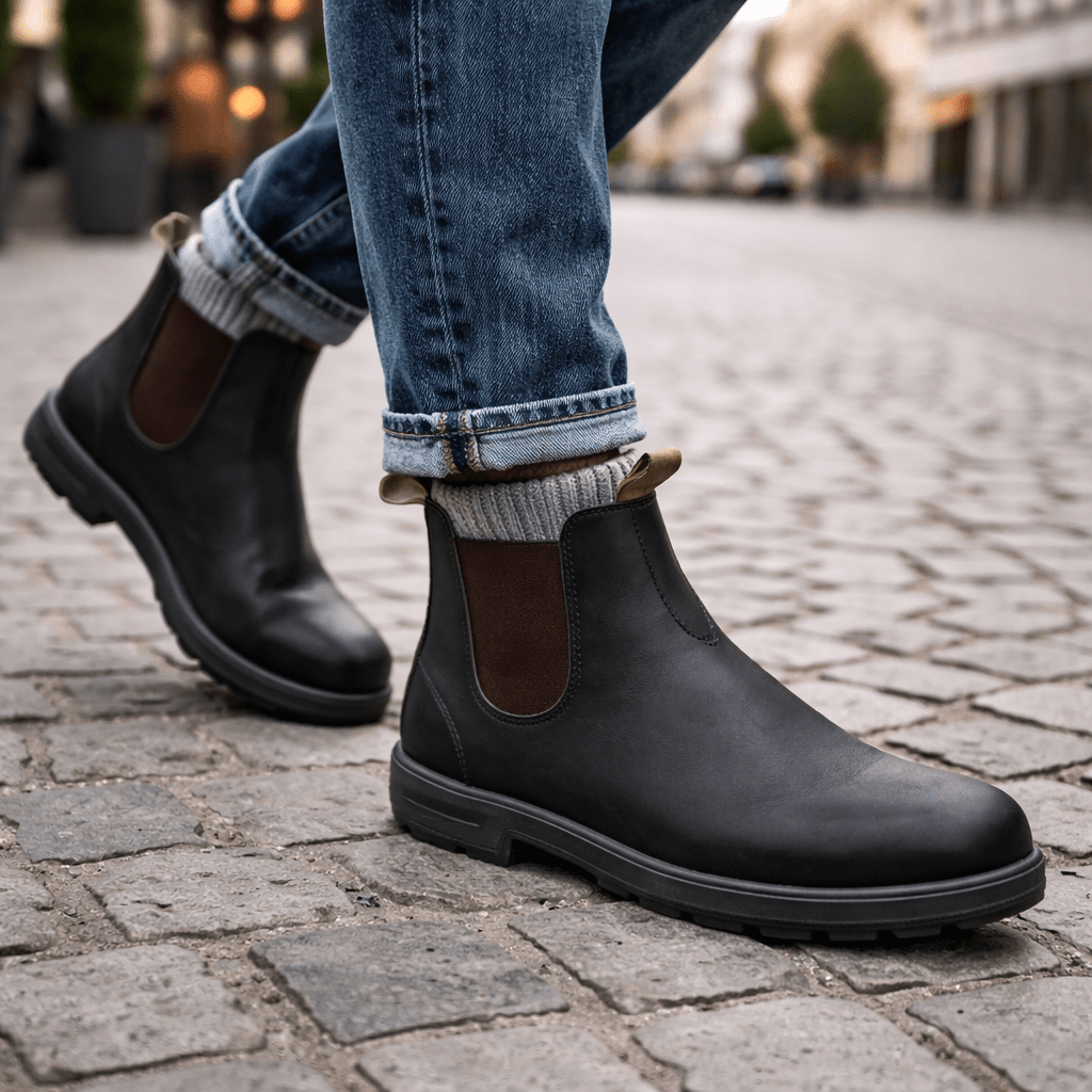 Dealer Boots with Elastic Side Inserts
