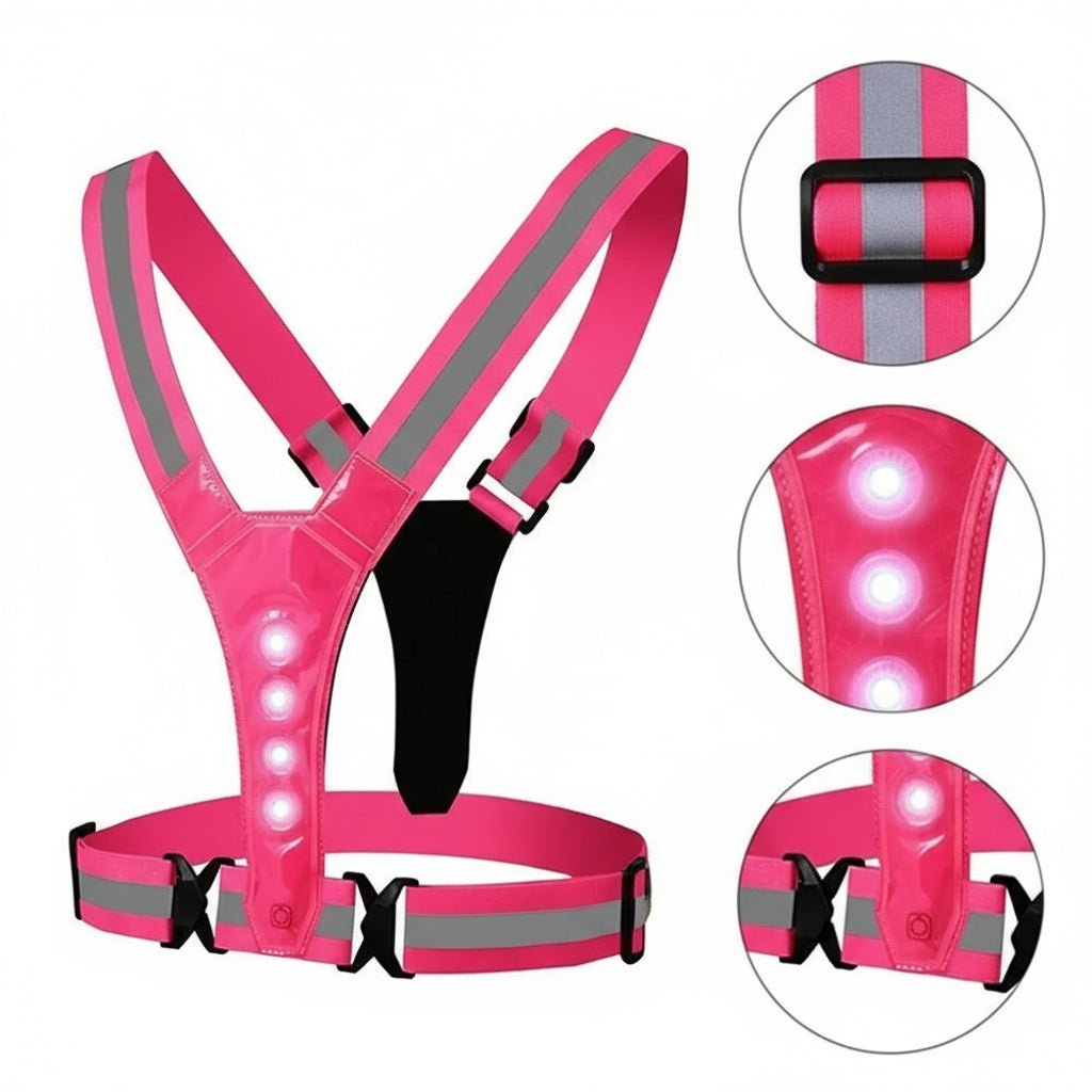 Running Vest with Lights, Rechargeable LED Safety Vest with 3 Modes – image 8