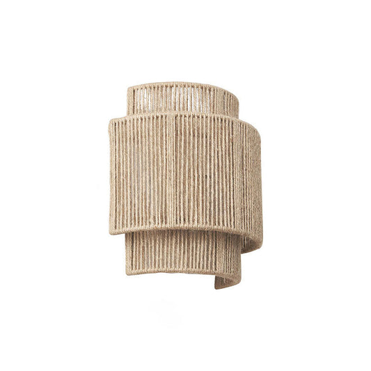 RattanWave | Elegant Handwoven Rattan Wall Sconce Lighting Fixture 0