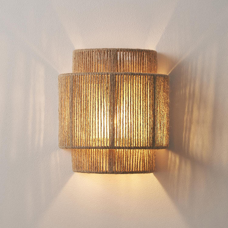RattanWave | Elegant Handwoven Rattan Wall Sconce Lighting Fixture 1