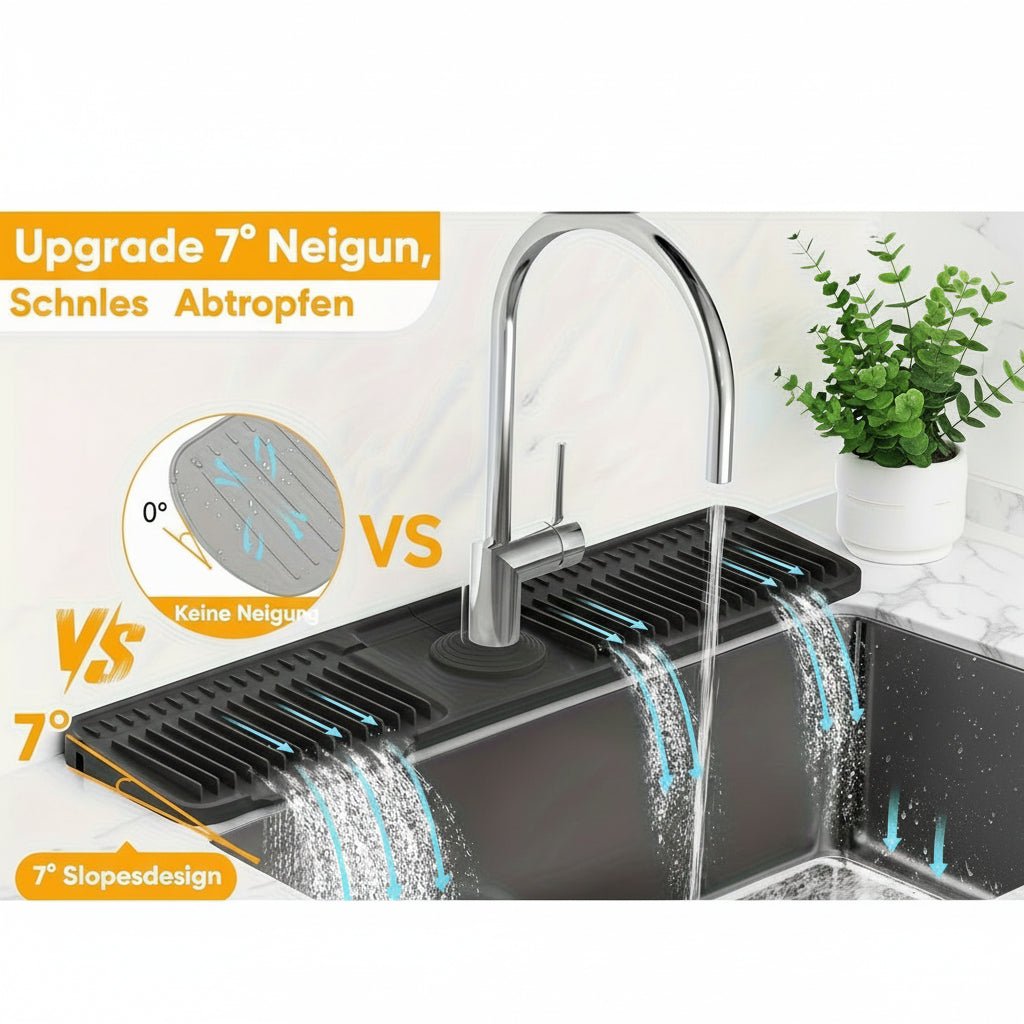 Sink Splash Guard with Quick Drainage, Draining Board Mat – image 5