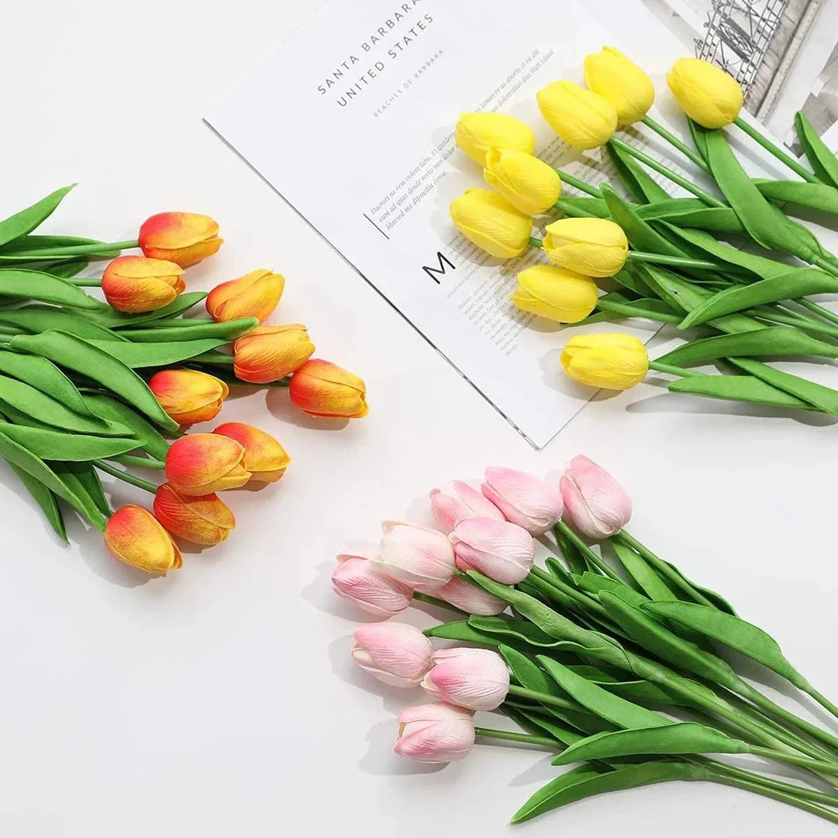 Real Touch Artificial Tulips, Artificial Flowers for Vases