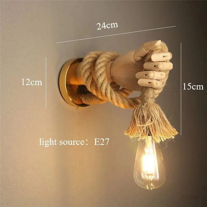 Wall Lights Indoor, Modern Living Room Wall Light, Retro Industrial Wall Sconce Light with Hemp Rope for Dining Room_06