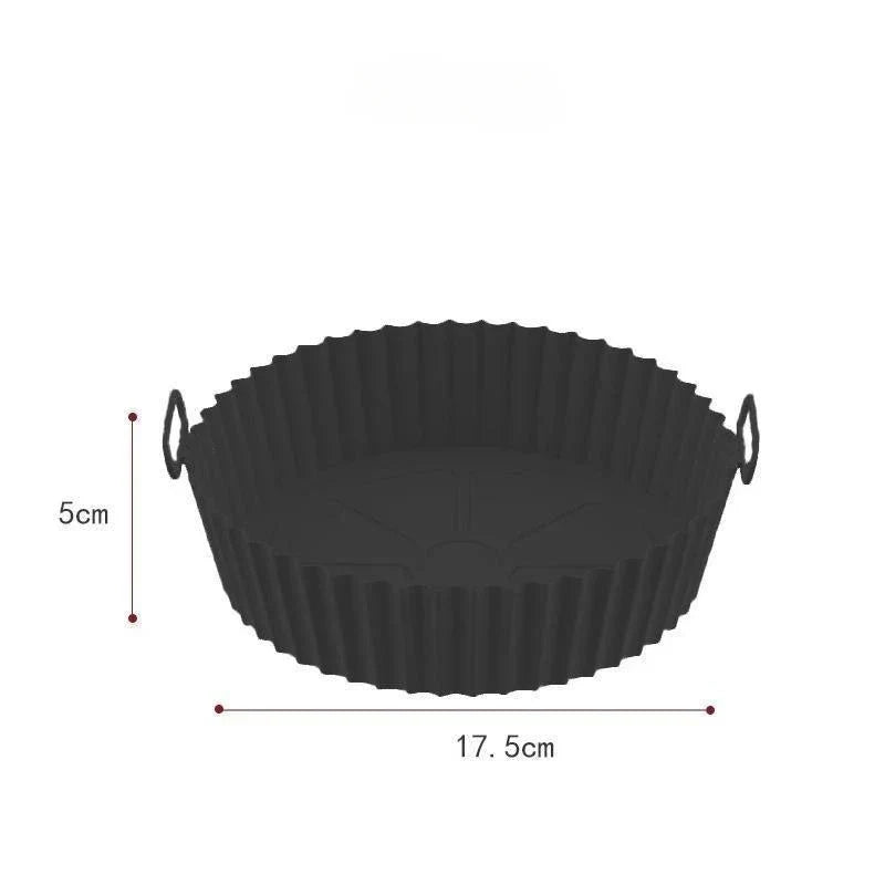 Silicone Air Fryer Liner with Handles, Reusable Air Fryer Insert with Raised Grid, Air Fryer Accessories for Oven_06