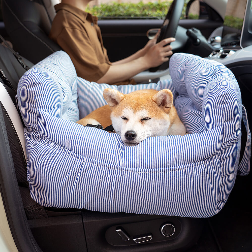 RoadTrip Collection | Dog Car Seat Bed with Adjustable Safety Straps | Cozy Design for Secure Travel