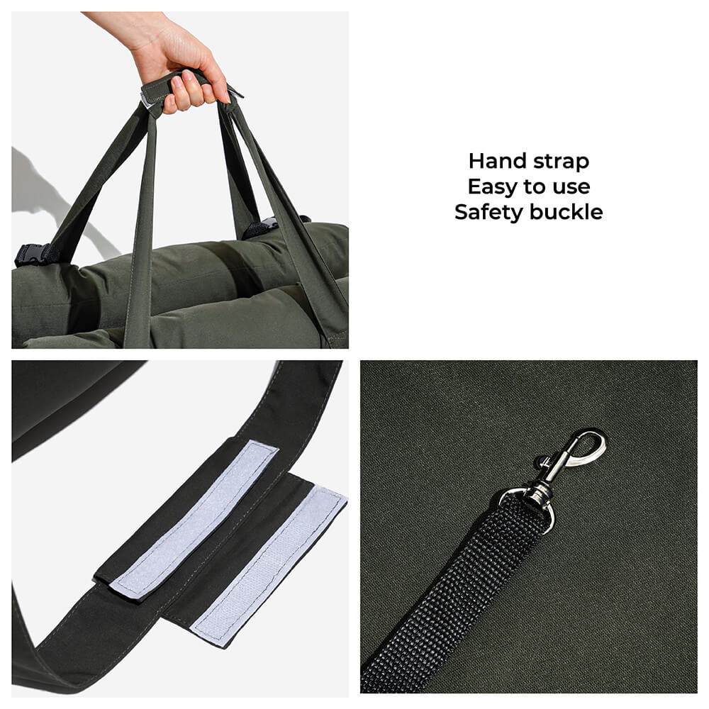 RoadTrip Collection | Dog Car Seat Bed with Adjustable Safety Straps | Cozy Design for Secure Travel 2