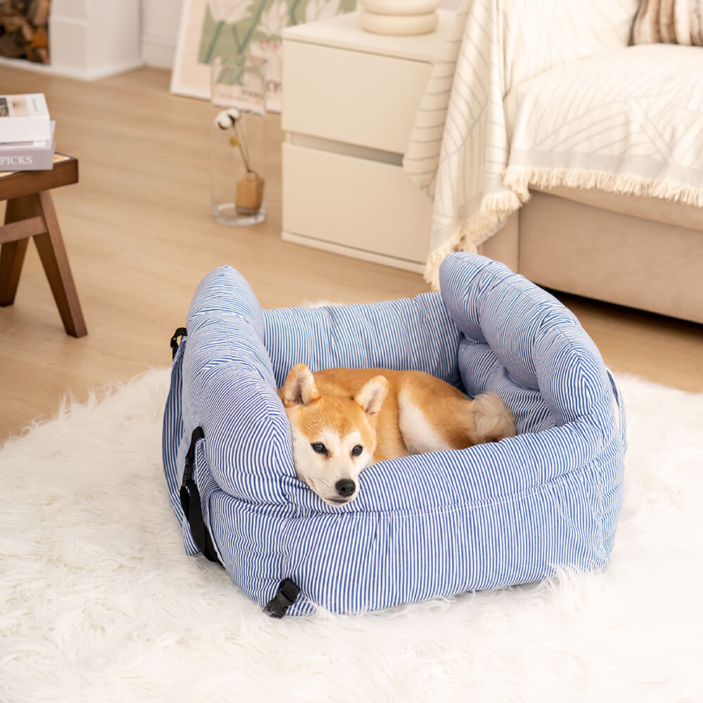 RoadTrip Collection | Dog Car Seat Bed with Adjustable Safety Straps | Cozy Design for Secure Travel 5