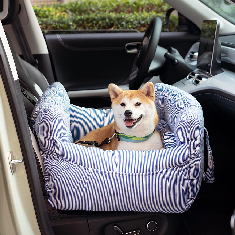 RoadTrip Collection | Dog Car Seat Bed with Adjustable Safety Straps | Cozy Design for Secure Travel 6