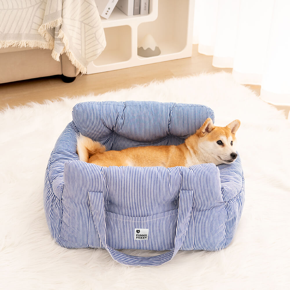 RoadTrip Collection | Dog Car Seat Bed with Adjustable Safety Straps | Cozy Design for Secure Travel 7