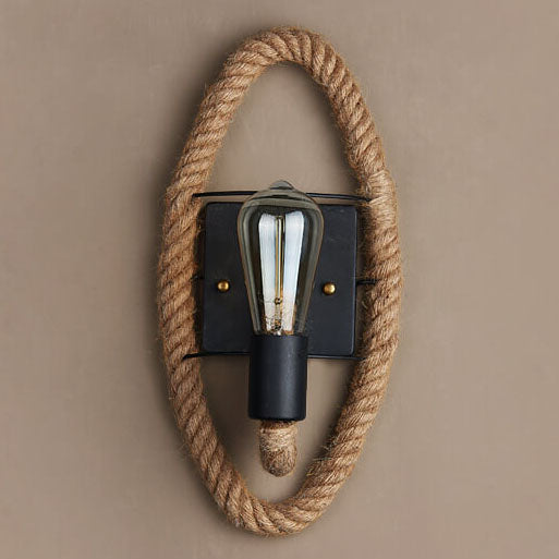 RopeCraft | Rustic Elegant Round Wall Sconce Light Fixture for Ambient Glow 9