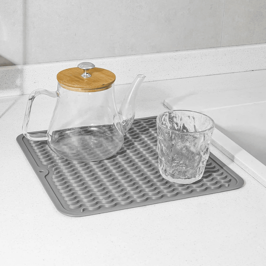 Non Slip Kitchen Mat for Worktop, Absorbent Dish Drying Mat, Anti Slip Mat and Worktop Protector, Kitchen Accessories