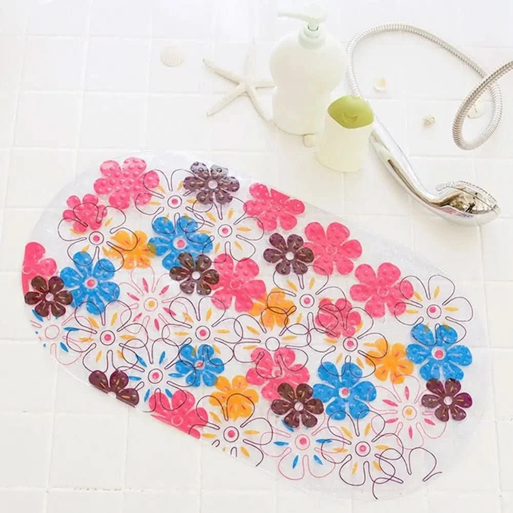Bathtub Mat for Kids, Non Slip Bath Mat with Massage Texture, Kids Bath Mat with Animal Designs 38 x 69 cm