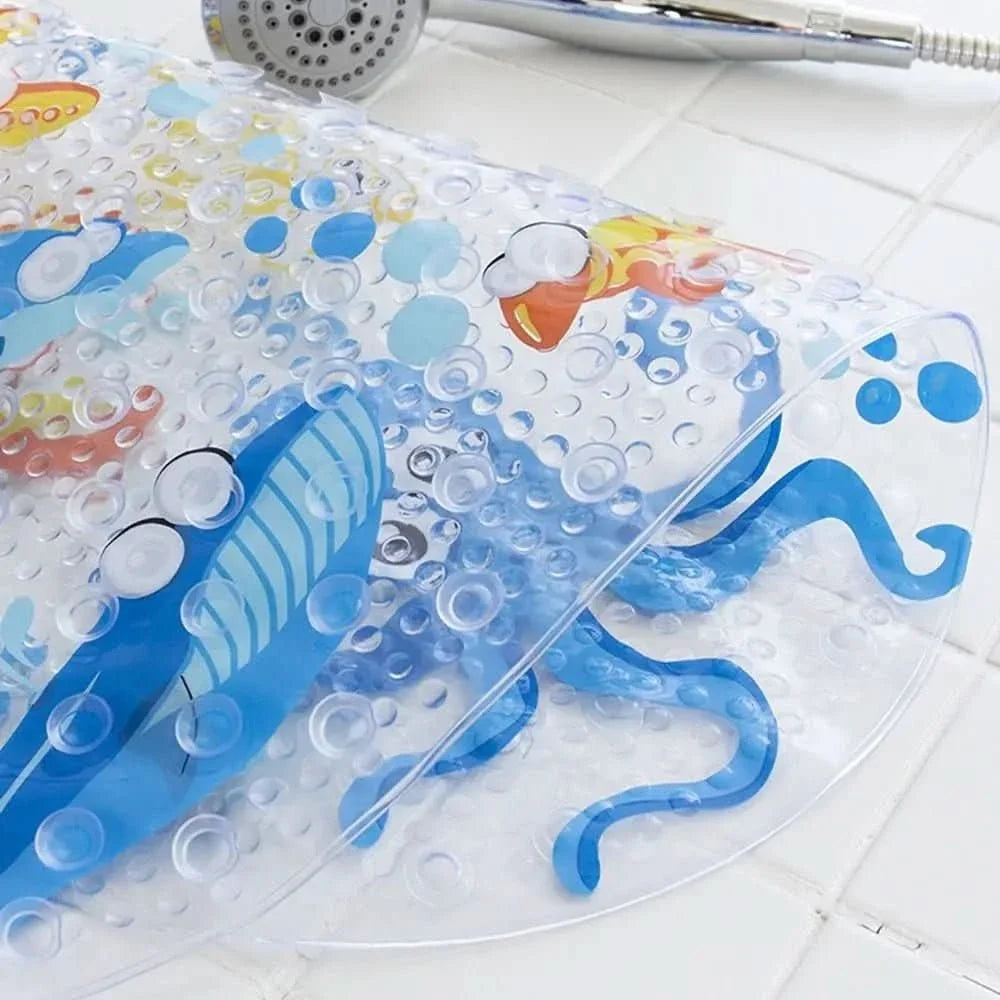 Bathtub Mat for Kids, Non Slip Bath Mat with Massage Texture, Kids Bath Mat with Animal Designs 38 x 69 cm_04