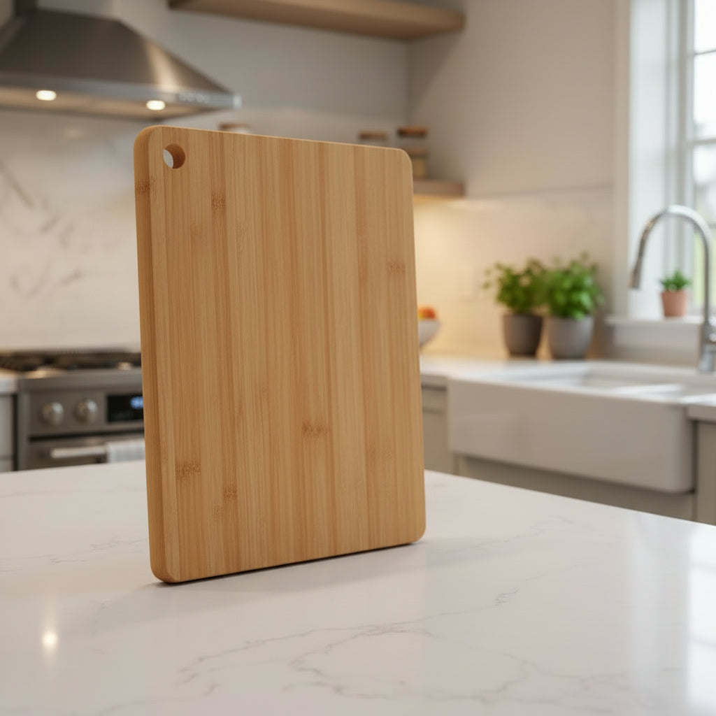 Bamboo Chopping Board Set in Small Medium and Large, Cutting Board for Meat and Bread, Antibacterial Bamboo Kitchenware