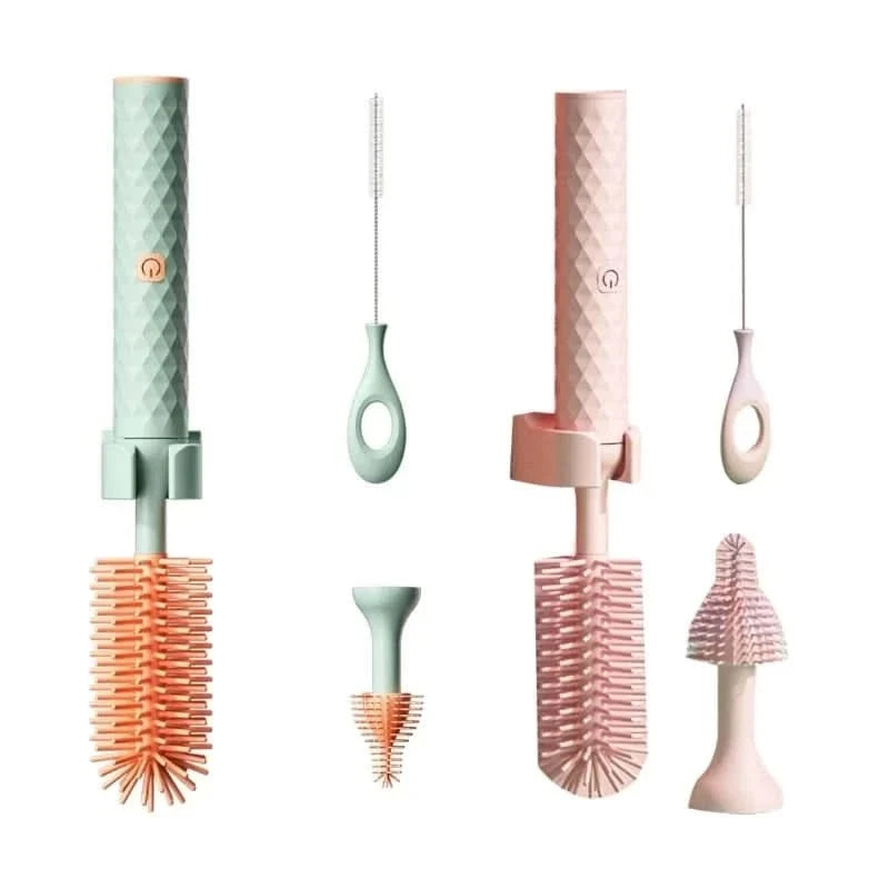 Electric Bottle Brushes, Rotating Bottle Cleaning Brush with Silicone Bristles, Electric Cleaning Brush for Baby Bottles_09