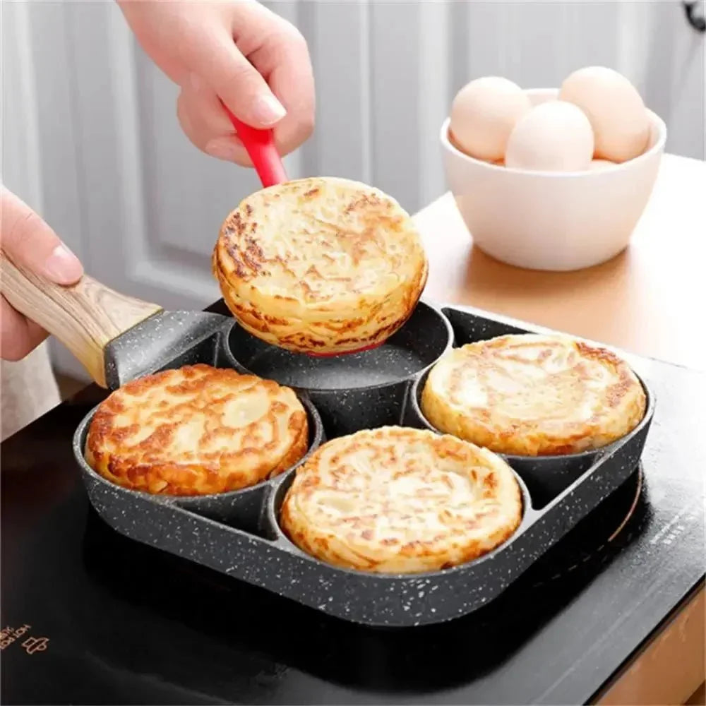 Non Stick Frying Pan with 4 Holes, Pancake Pan for Induction Hob, Omelette Pan for Eggs and Burgers_02