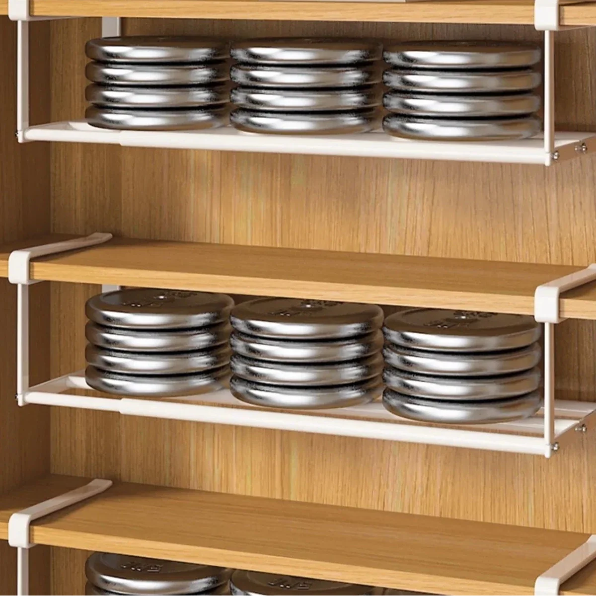 Extendable Shoe Shelf for Shoe Storage, Adjustable Shoe Rack, Wardrobe Organiser and Cupboard Shelf, 40-65 cm_06
