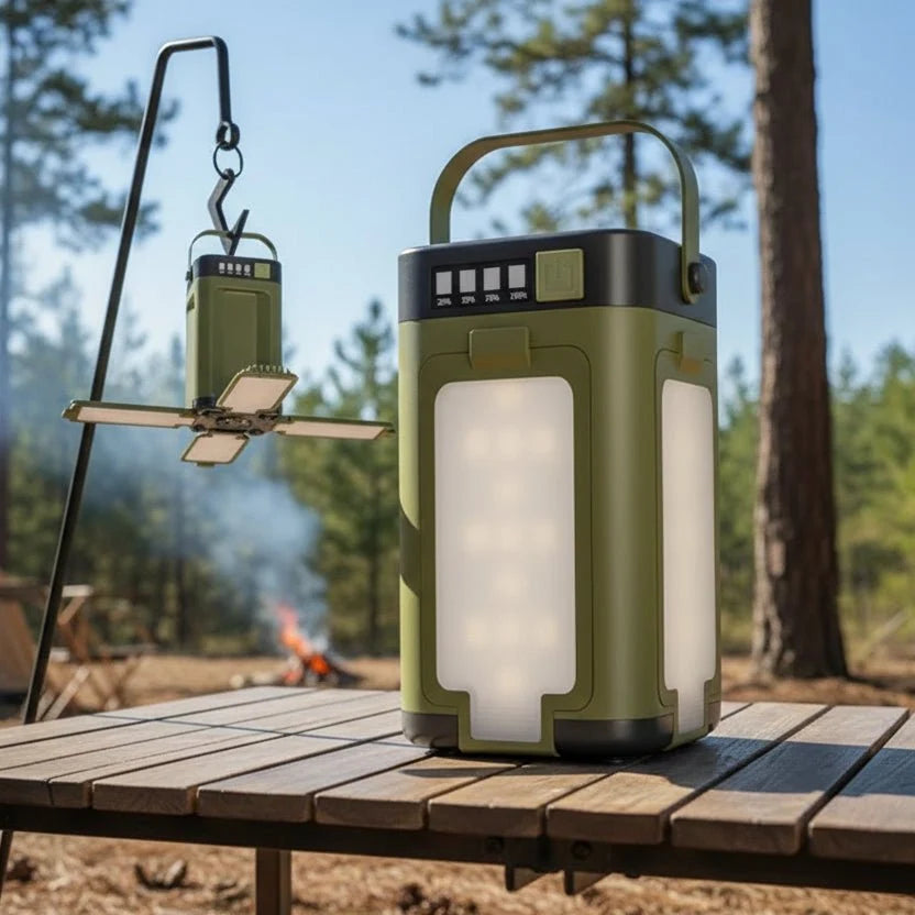 Camping Lantern, Solar Lantern Outdoor with 6 Light Modes, Foldable Camping Lights, Solar Lights for Tent and Emergency