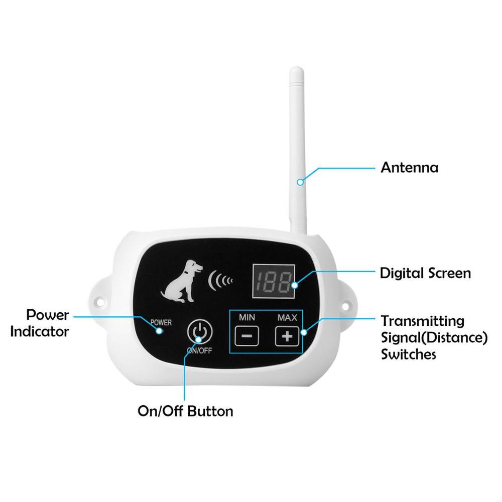 Wireless Dog Fence for Garden, Rechargeable Dog Training Collar, Outdoor Dog Fence with 1 to 3 Collars_09