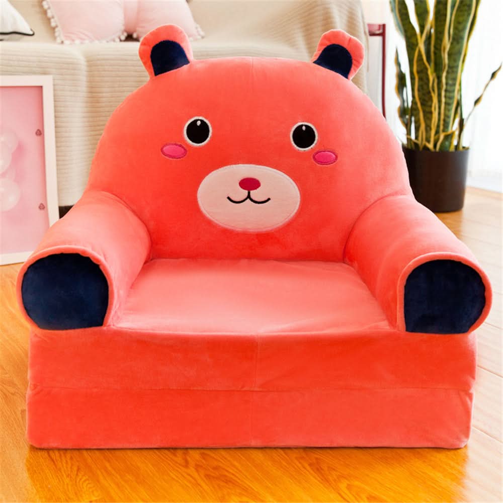 Foldable Childrens Bench in Animal Shape, Kids Sofa and Play Sofa with Velour Cover – image 11
