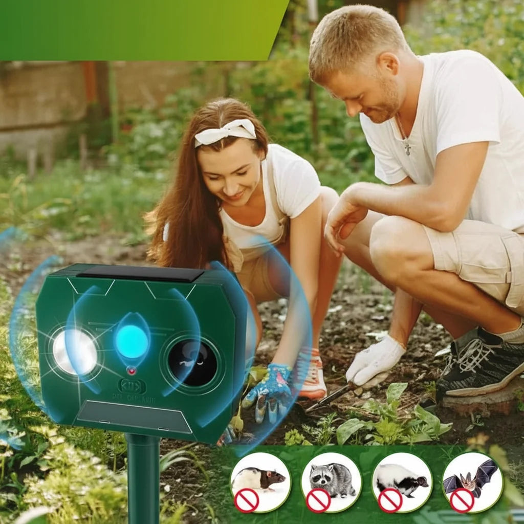Cat Deterrent for Garden, Ultrasonic Cat and Dog Repeller with Blue LED Light, Cat Repellent for Indoor and Outdoor Use_04