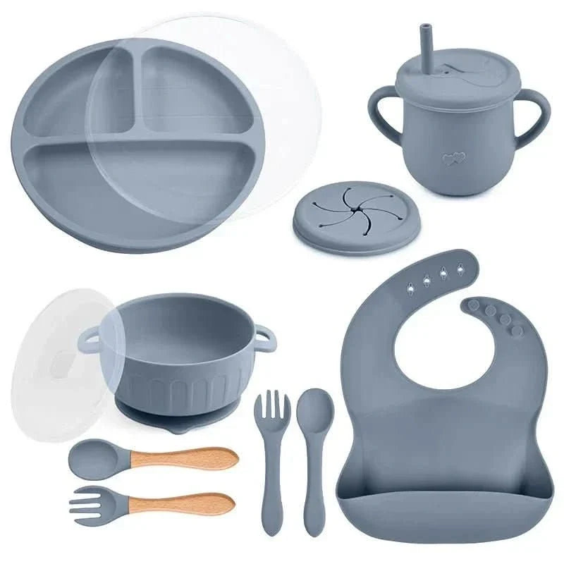 Baby Dinnerware Set, 10 Piece Silicone Weaning Set for Babies and Toddlers – image 10