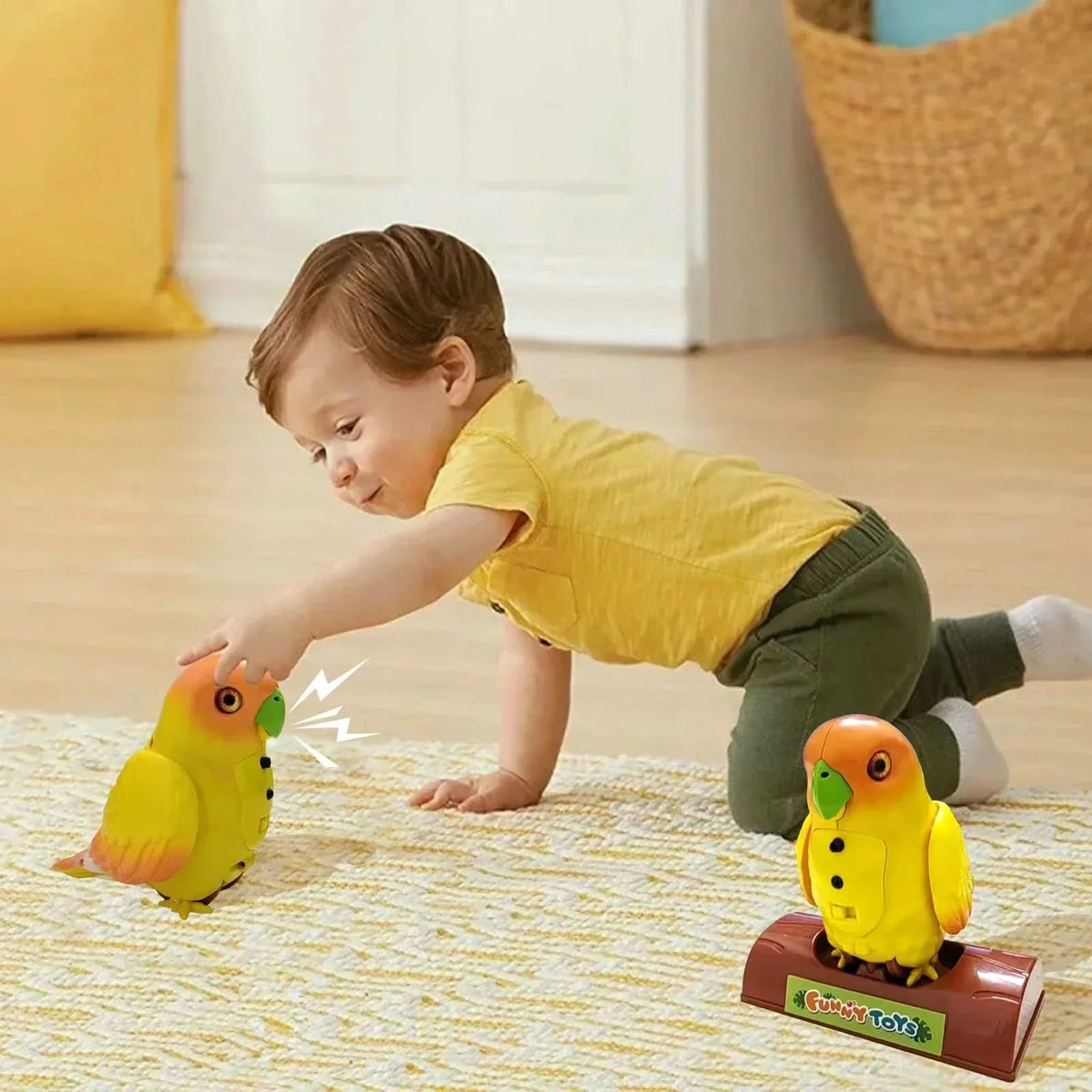 Talking Parrot Toy That Repeats What You Say, Singing Talking Bird, Funny Gifts for Kids and Adults