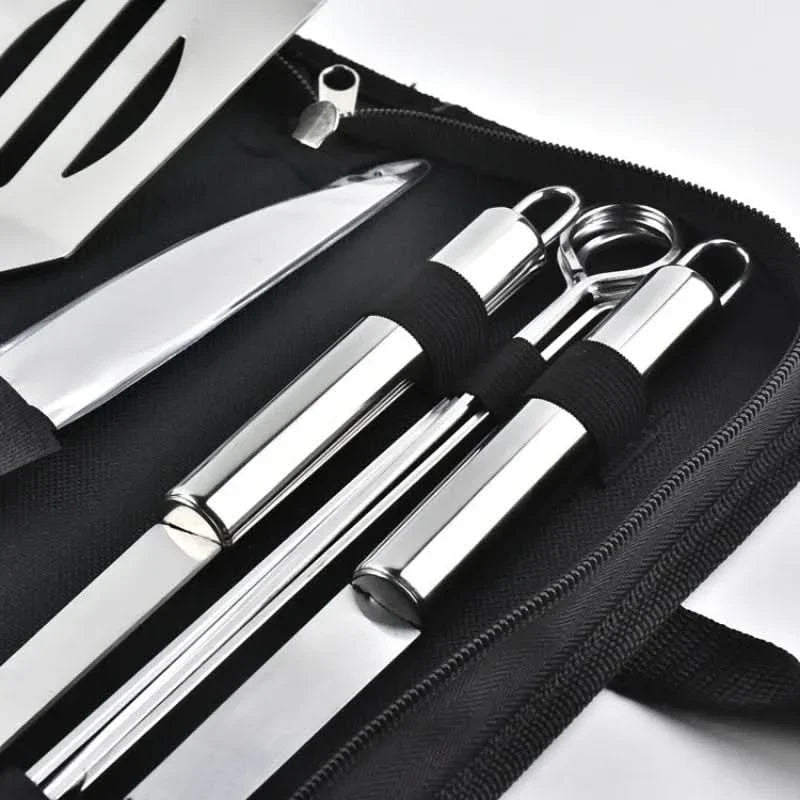 Stainless Steel BBQ Tools, Barbecue Tool Set with Carry Bag, BBQ Accessories, BBQ Utensils Set 3 to 20 Piece_05