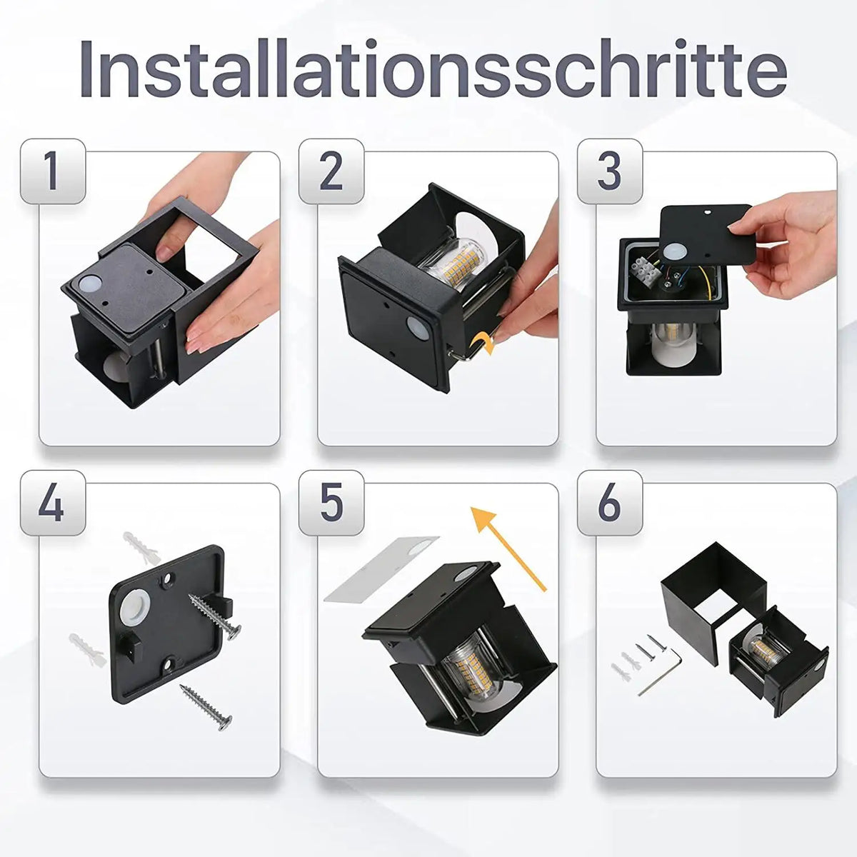 Outdoor Wall Lights, Waterproof Exterior Wall Light, Modern Cube Wall Lamp with G9 Bulb, Indoor and Outdoor Lighting_06