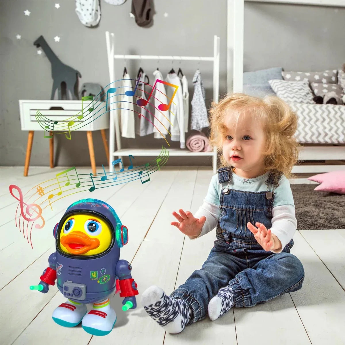 Dancing Duck Toy with Lights and Music, Baby Toys for 6 Month Old, Interactive Musical Toys to Encourage Crawling_02