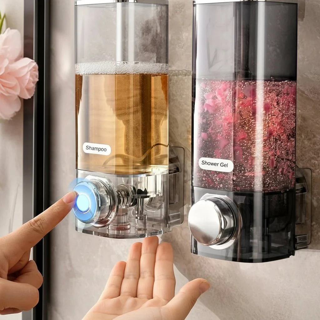 Soap Dispenser Wall Mounted, Bathroom Soap Dispenser without Drilling, 300 ml Hand Soap Dispenser, Bathroom Accessories_05