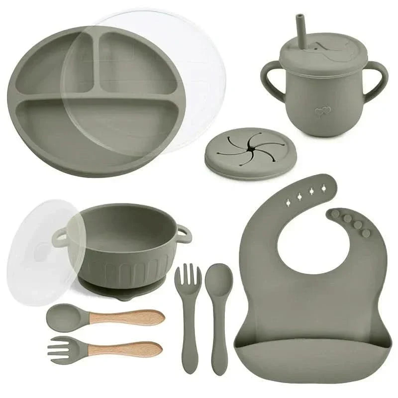 Baby Dinnerware Set, 10 Piece Silicone Weaning Set for Babies and Toddlers – image 12