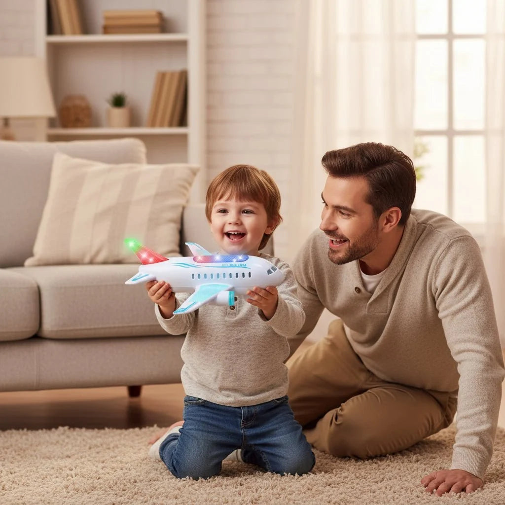 Aeroplane Toy with Lights and Music, Electric Airplane Toy with 360 Rotation, Toy Plane, Light Up Toys for Kids_04