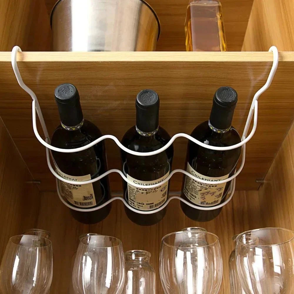 Wine Bottle Holder for Fridge, Rolling Fridge Wine Rack for Beer Bottles, Metal Fridge Organiser for Kitchen Cabinet_02