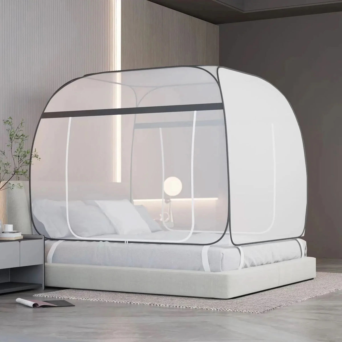 Mosquito Net for Bed, Hanging Mosquito Net for Bedroom, Insect Net for Camping 120 x 200 to 180 x 200 cm_01