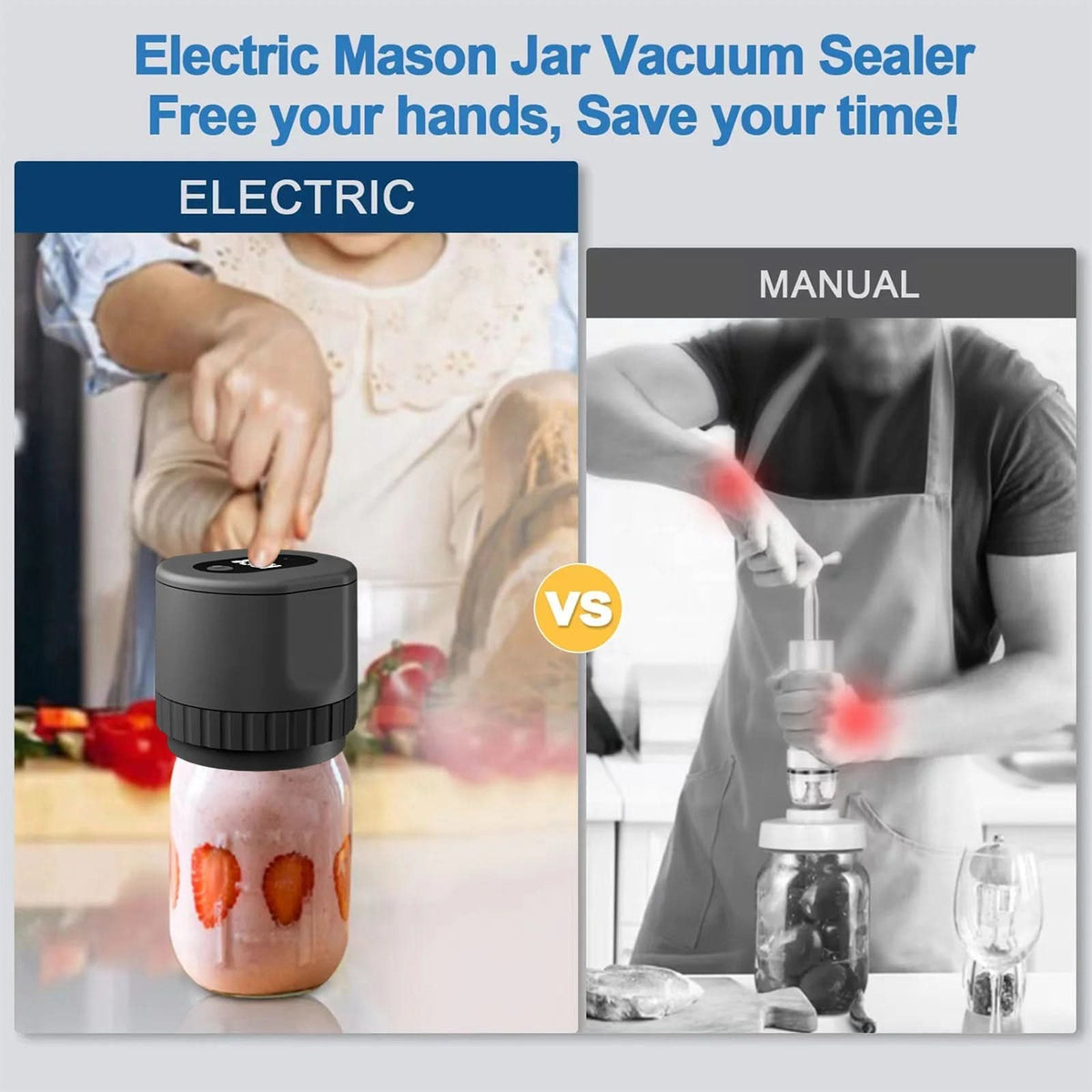 Vacuum Sealer for Jars, Portable Food Vacuum Sealer Rechargeable, Electric Vacuum Sealing Machine for Bottles and Cans_04
