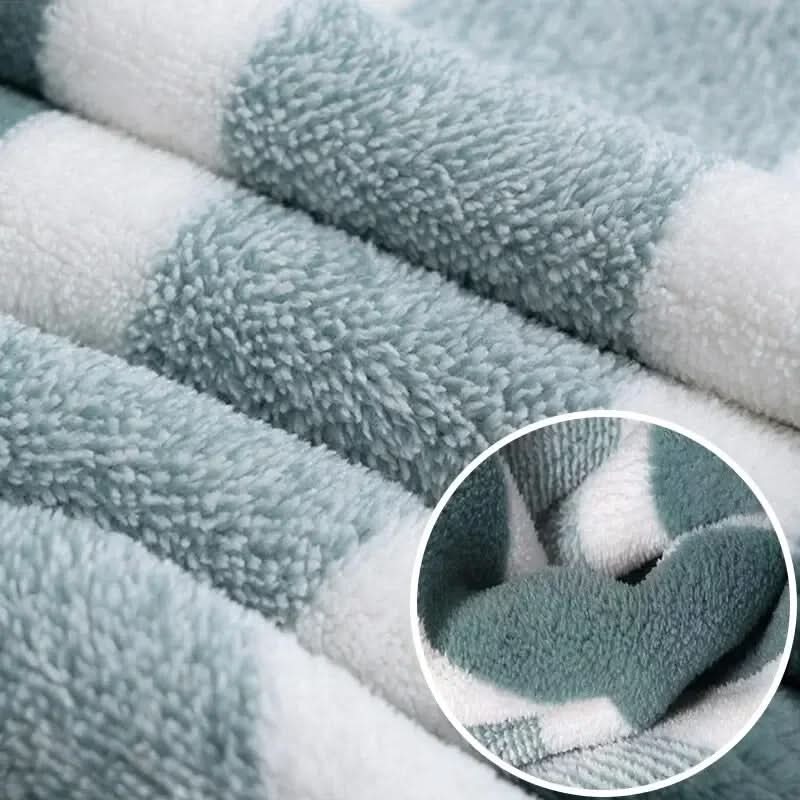 Bath Towel Set of 8, Quick Dry Striped Microfibre Towels with 2 Hand Towels and 4 Face Cloths_07