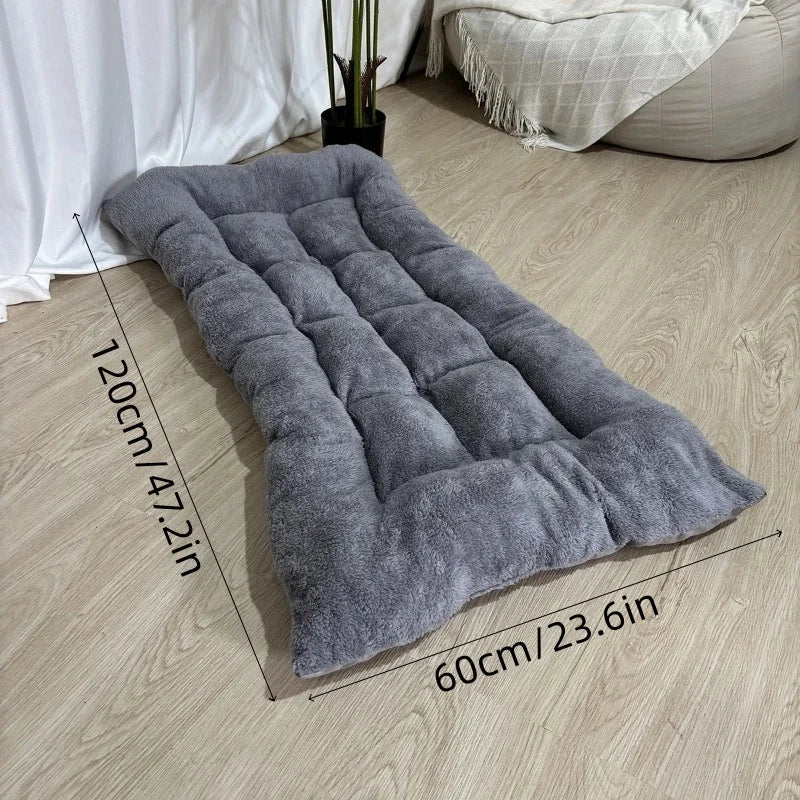 Dog Mats for Sleeping, Thick Plush Dog Pad 120 x 60 cm, Flat Dog Bed Mat for Small to Large Dogs_06