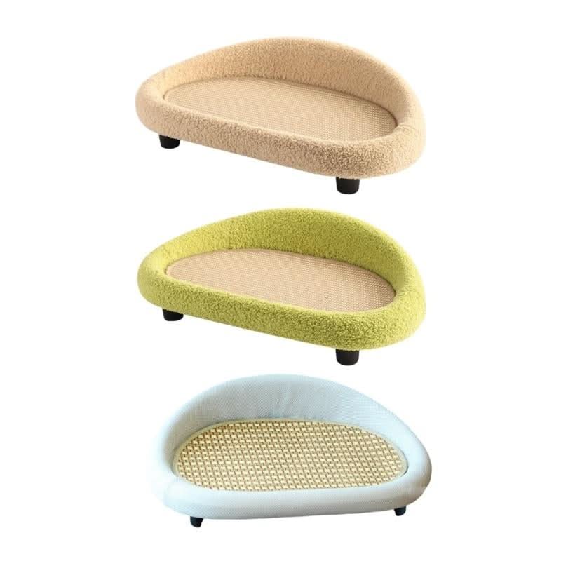 Cat Cave Bed with Sisal Scratching Surface, Cosy Cat Bed with Washable Cushion, Cat Scratcher Bed_04