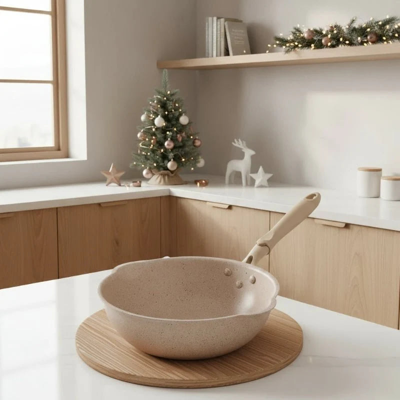 Non Stick Wok for Induction Hob, Deep Frying Pan, Non Stick Pan with Stone Coating for Gas and Electric Hobs_00
