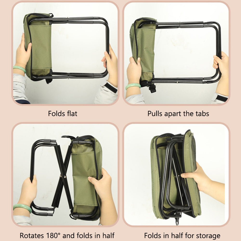 Camping Chairs, Lightweight Folding Chair Backpack 2 in 1, Waterproof Fishing Chair for Hiking and Outdoor Use_06