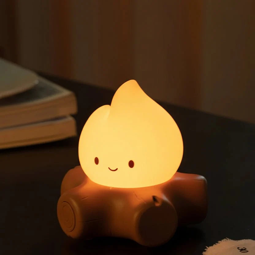 Bedside Table Lamps, Rechargeable Lamp with White Noise Machine, Campfire Flame Bedside Lamp for Bedroom_04