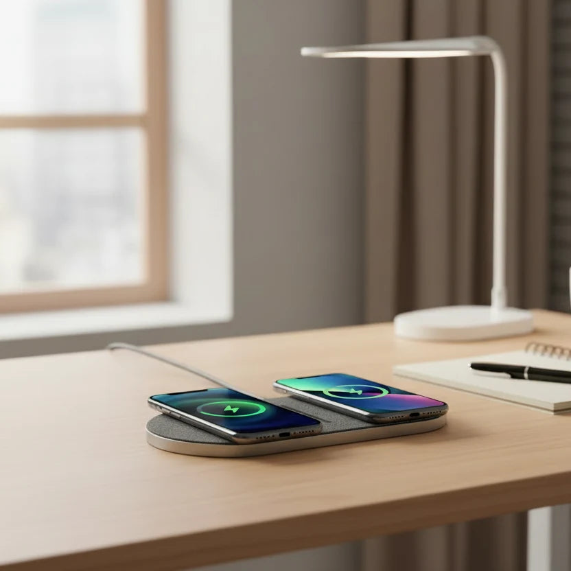 Wireless Charging Station for iPhone and Samsung, Wireless Charger for AirPods, Cordless Charger for Qi Devices_02