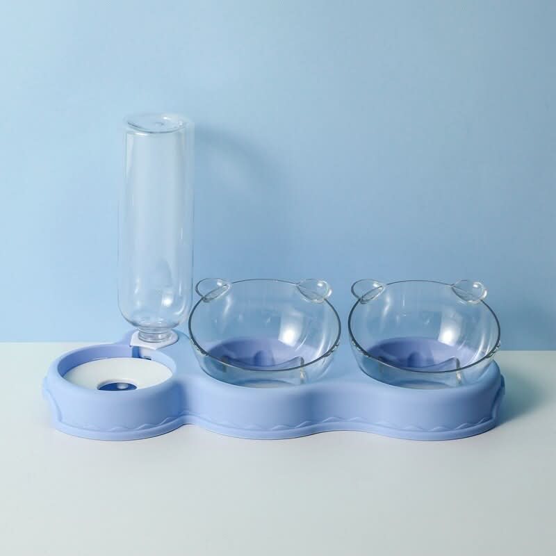 Cat Feeding Station 3 in 1 with Raised Dog Bowl, Cat Water Dispenser, Dog Food and Water Bowl, Raised Cat Bowls_09
